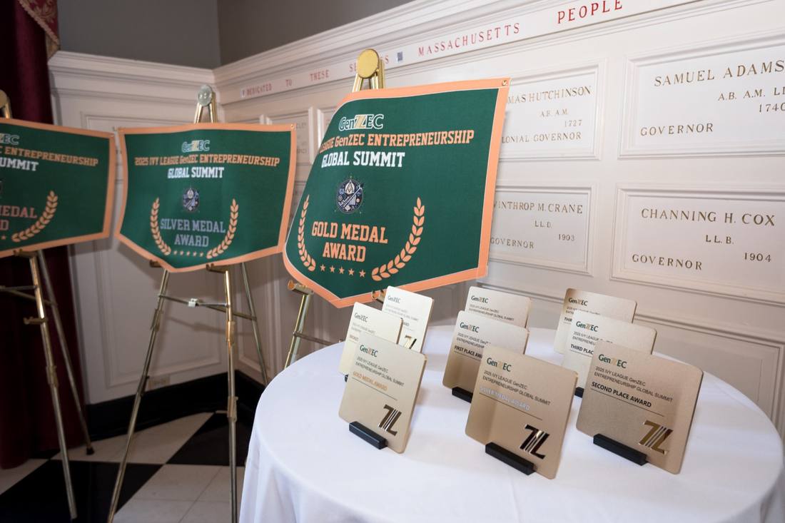 GenZec entrepreneurship summit medal displays and award plaques